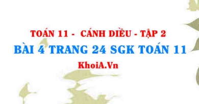 Bài 4 trang 24 Toán 11 tập 2 Cánh Diều